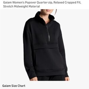 GAIAM Women's Black Half-Zip Sweatshirt